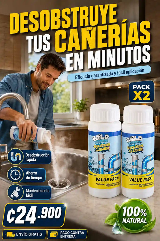 2x1 Limpiador De Cañerías