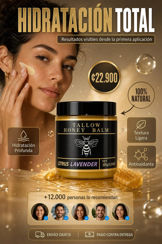 Balsamo Tallow Honey Balm - Sebo de Res con Miel de Abeja